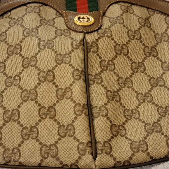 GUCCI GG Canvas Web Sherry Line Shoulder Bag - Picture 8 of 16